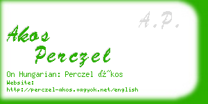 akos perczel business card
